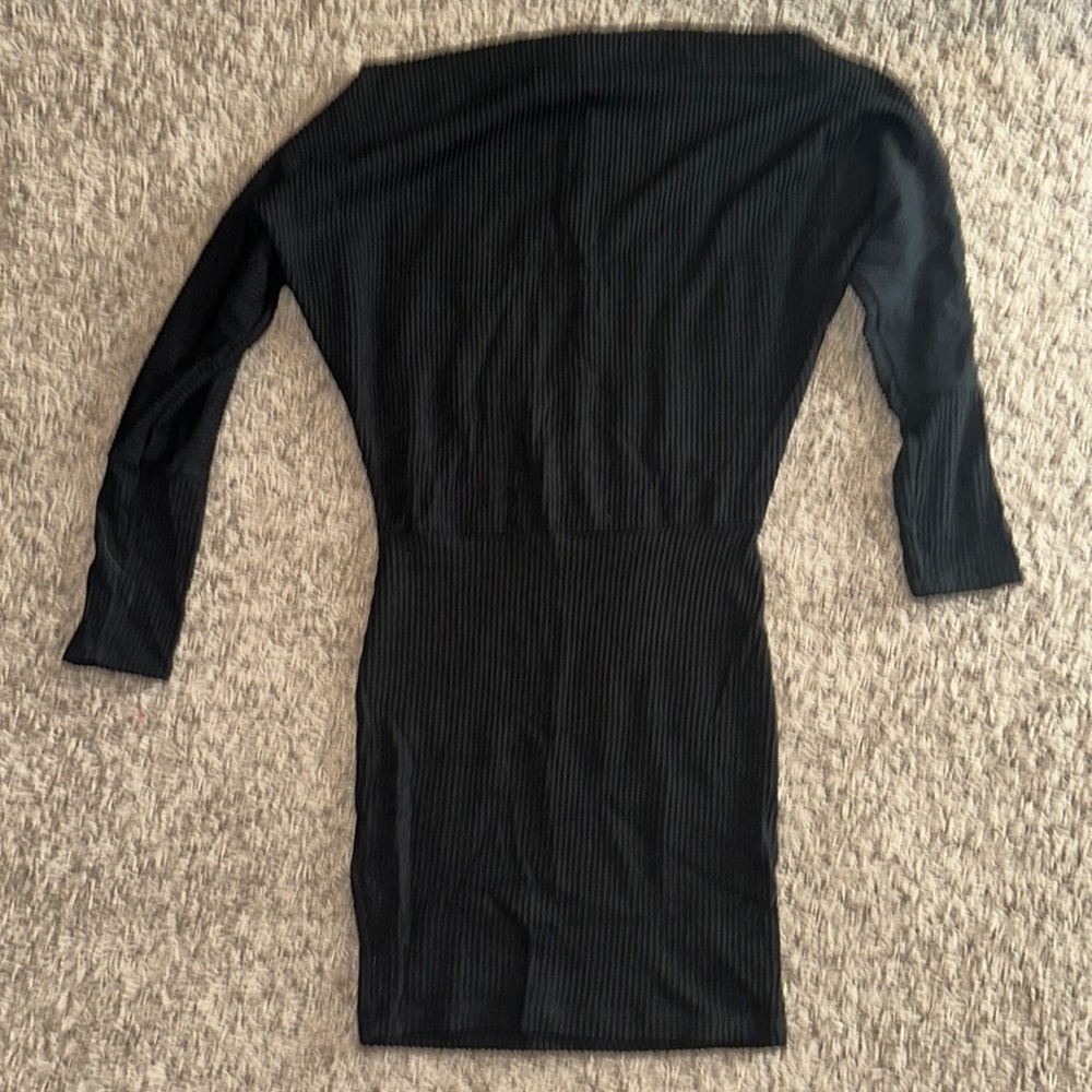 FASHION NOVA black off the shoulder sweater dress